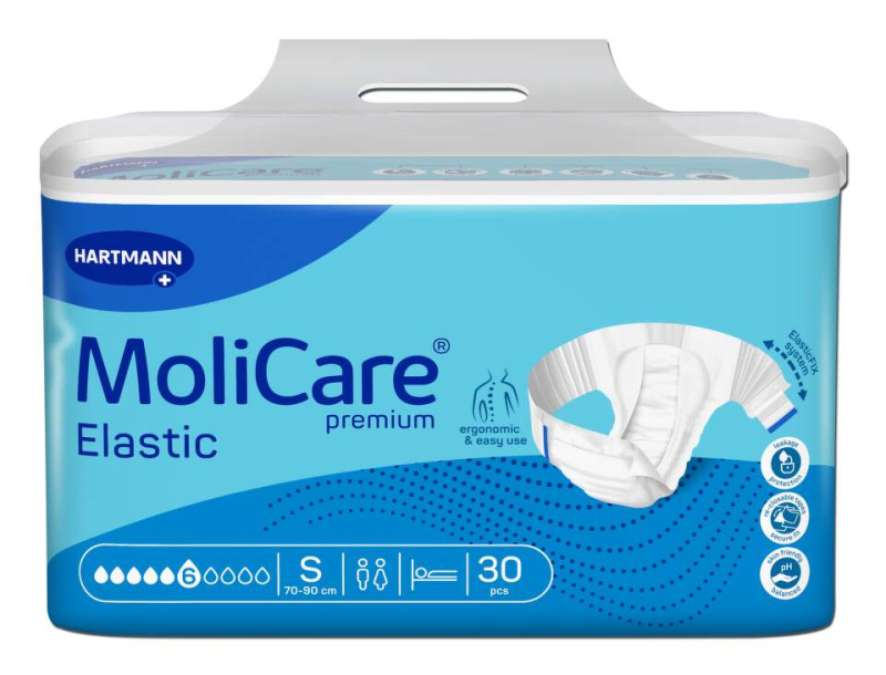 MOLICARE Elastic absorpční kalhotky 6 kapek vel. S 30 kusů