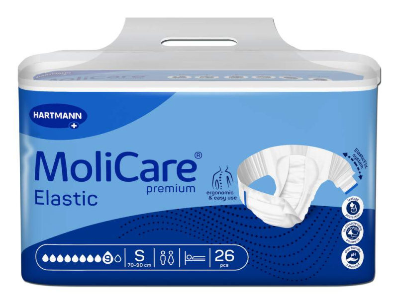 MOLICARE Elastic absorpční kalhotky 9 kapek S 26 ks 1655711