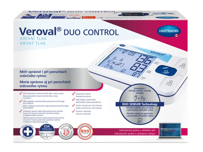 VEROVAL Duo Control digitální pažní tlakoměr L