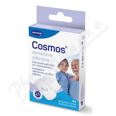 COSMOS Sensitive silicone ultra jemná náplast 2 velikosti 8 kusů