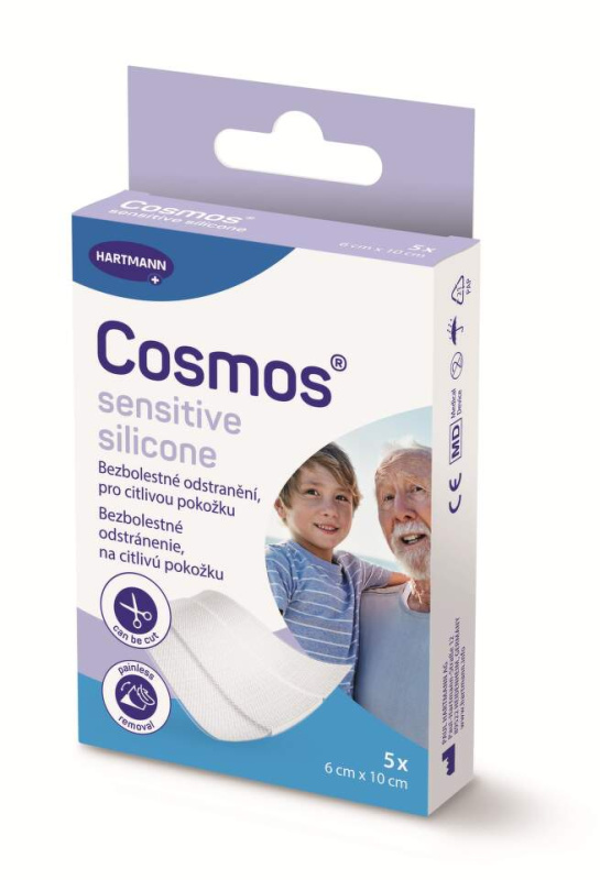 COSMOS Sensitive silicone ultra jemná náplast 6 x 10 cm 5 kusů