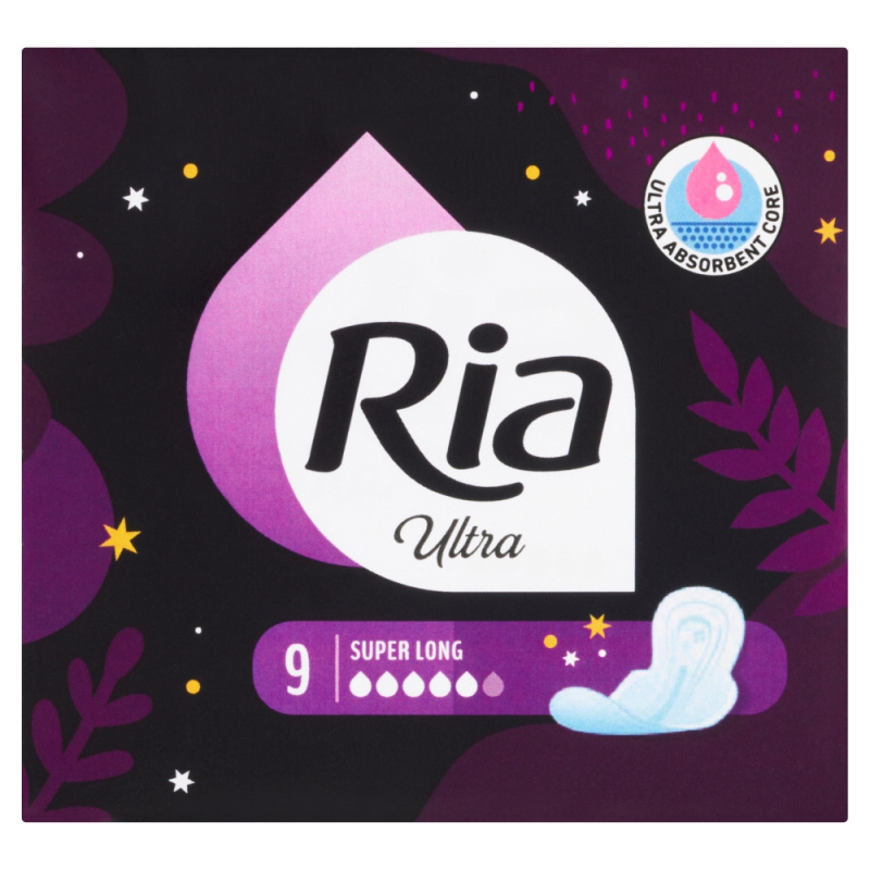 Ria Ultra Super Long menstruační vložky 9 ks