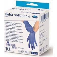 PEHA-SOFT Nitrile Fino Rukavice vyšetřovací velikost L 10 kusů