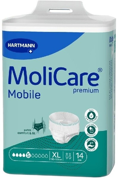MOLICARE MOBILE 5 kapek, veliksot XL 14ks