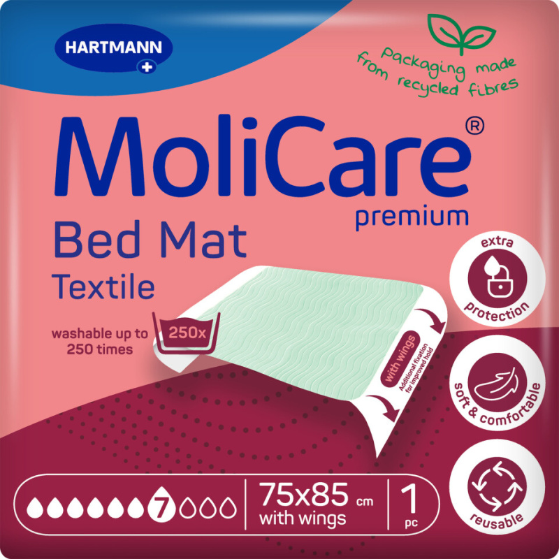 MOLICARE Bed Mat 7 kapek textilní podložka 75 x 85 cm 1 ks
