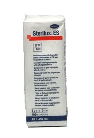GÁZA SKLÁDANÁ KOMPRESY NESTERILNÍ STERILUX ES 5X5CM,8 VRSTEV,100KS