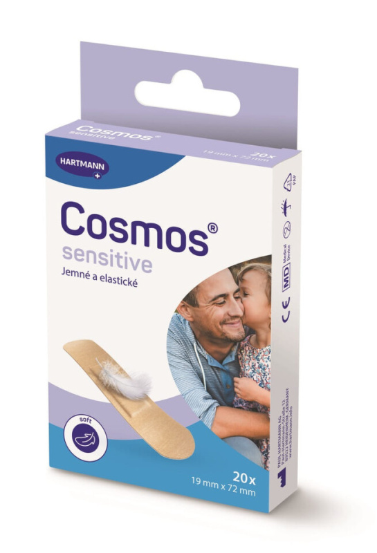 COSMOS Sensitive jemná náplast 19 x 72 mm 20 kusů