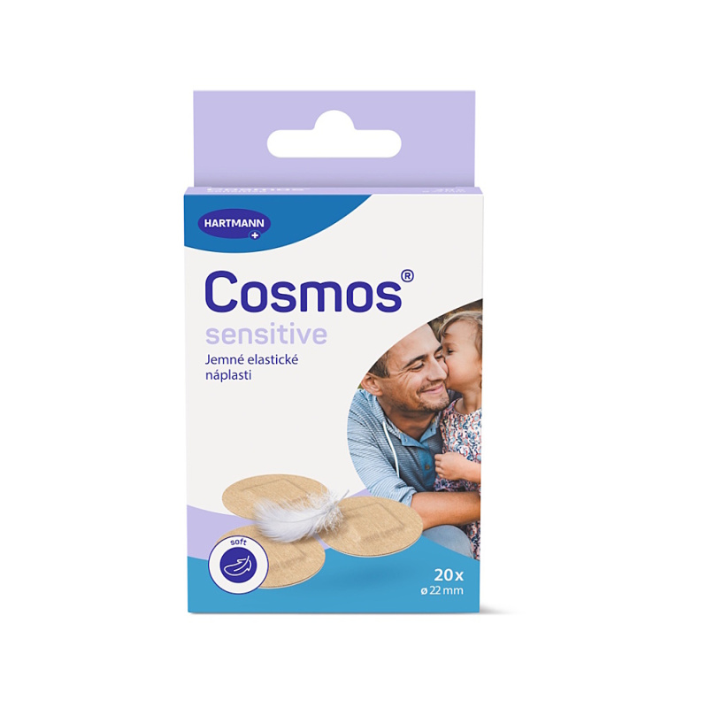 Cosmos sensitive jemná kulatá náplast 22mm 20ks