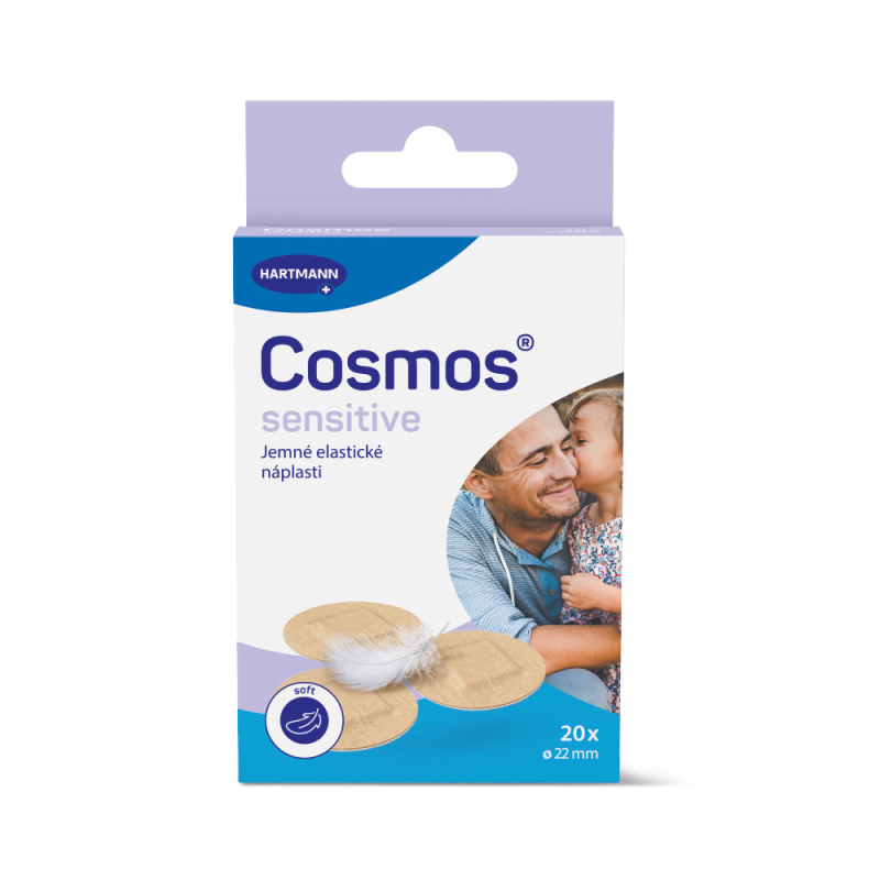 Cosmos sensitive jemná kulatá náplast 22mm 20ks