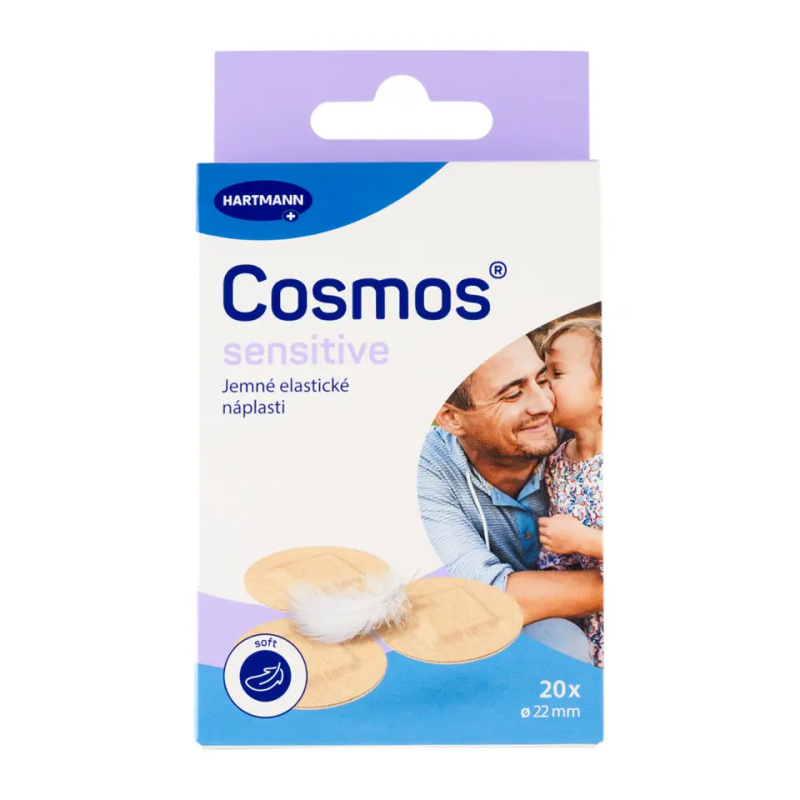 Cosmos sensitive jemná kulatá náplast 22mm 20ks