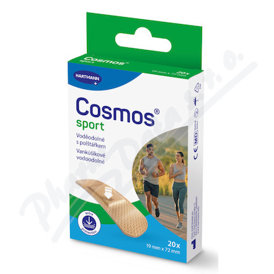 COSMOS Sport voděodolná náplast 19 x 72 mm 20 kusů
