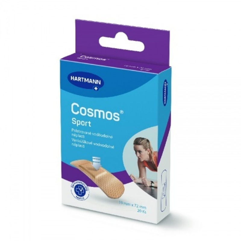 COSMOS Sport voděodolná náplast 19 x 72 mm 20 kusů
