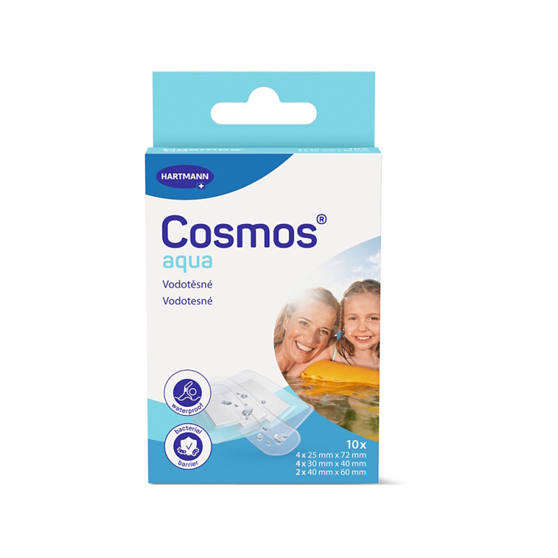COSMOS Aqua náplast do vody 3 velikosti 10 kusů