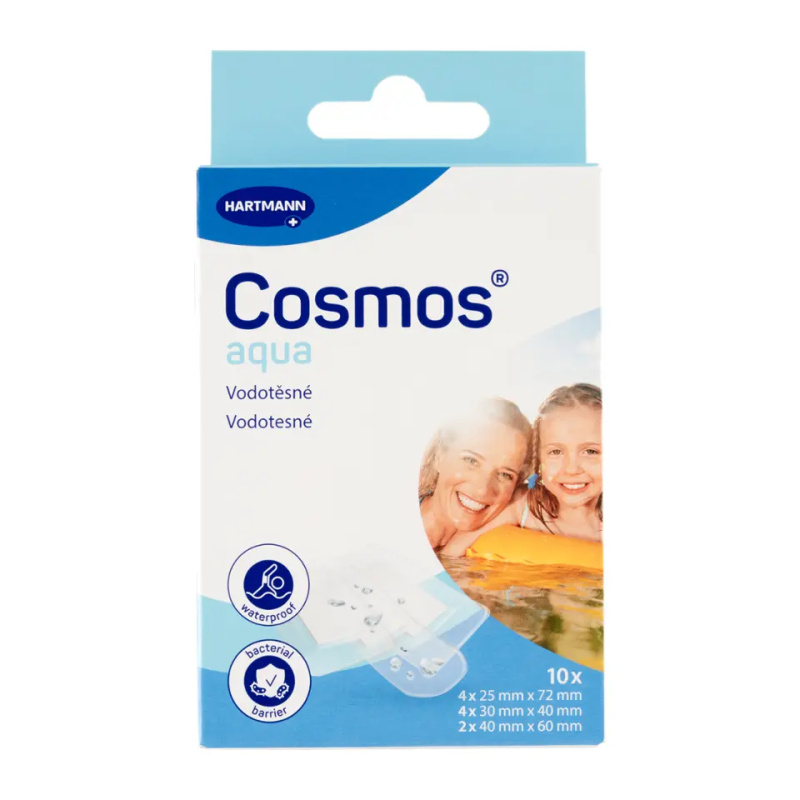COSMOS Aqua náplast do vody 3 velikosti 10 kusů