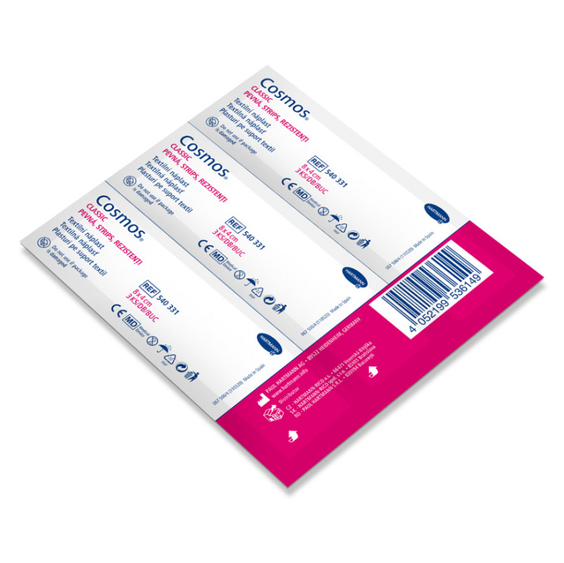 COSMOS Pevná náplast strips 80 x 40 mm 50 x 3 kusy