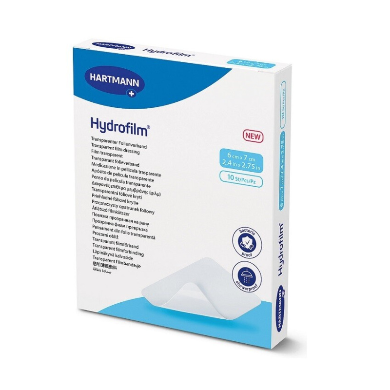 HYDROFILM Fixační náplast 6 x 7 cm 10 kusů