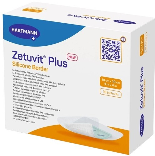 Zetuvit Plus Silicone B.10x10cm silikon.krytí 10ks