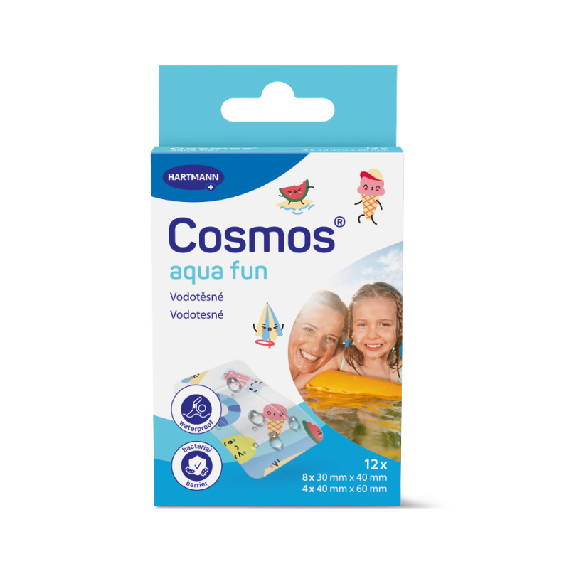COSMOS Náplast do vody aqua fun 2 velikosti 12 kusů