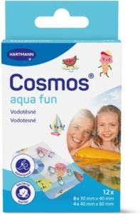 COSMOS Náplast do vody aqua fun 2 velikosti 12 kusů