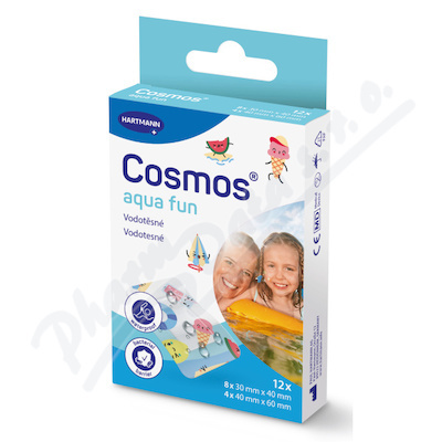 COSMOS Náplast do vody aqua fun 2 velikosti 12 kusů