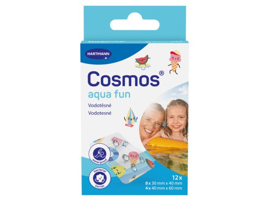 COSMOS Náplast do vody aqua fun 2 velikosti 12 kusů