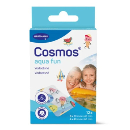COSMOS Náplast do vody aqua fun 2 velikosti 12 kusů
