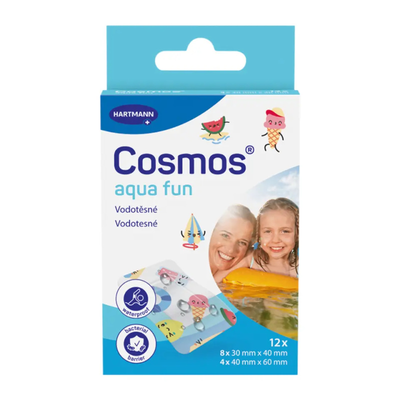 COSMOS Náplast do vody aqua fun 2 velikosti 12 kusů