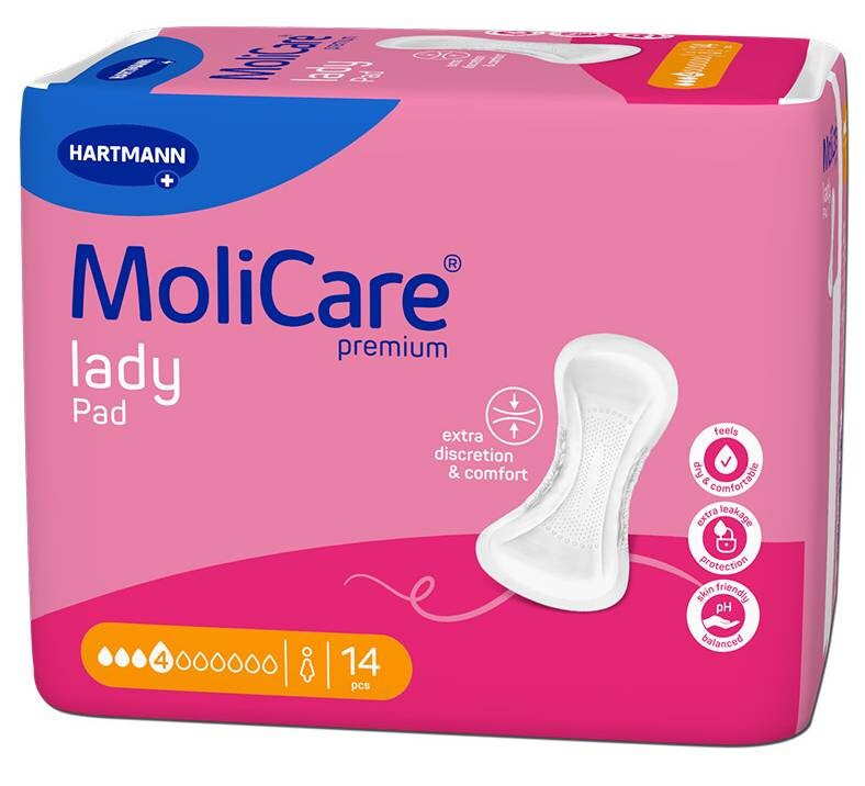VLOŽKY ABSORPČNÍ MOLICARE LADY 4 KAPKY 841ML,14KS