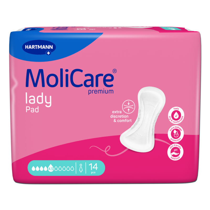 VLOŽKY ABSORPČNÍ MOLICARE LADY 4,5 KAPKY 934ML,14KS