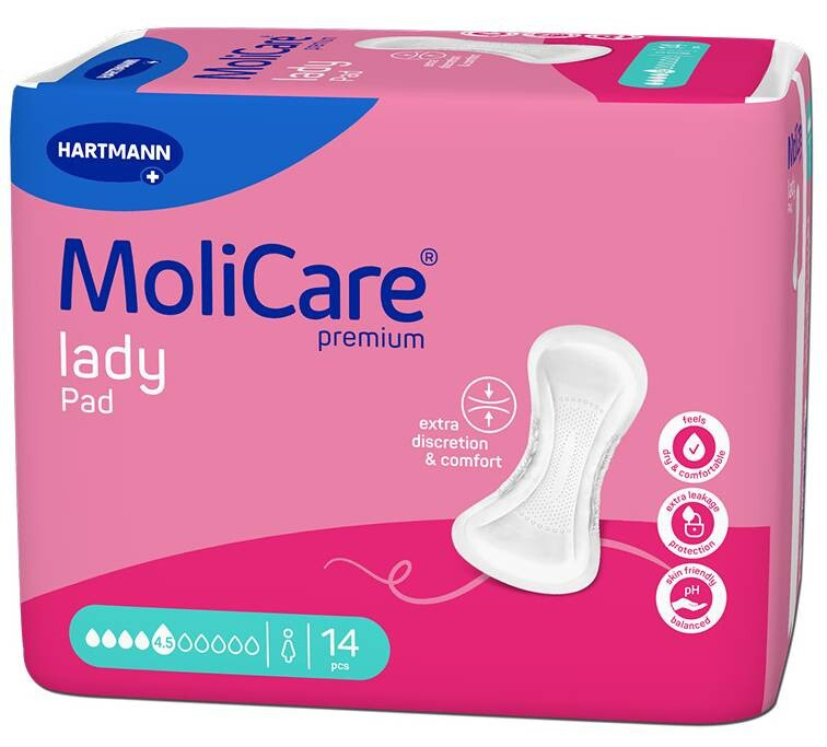 VLOŽKY ABSORPČNÍ MOLICARE LADY 4,5 KAPKY 934ML,14KS