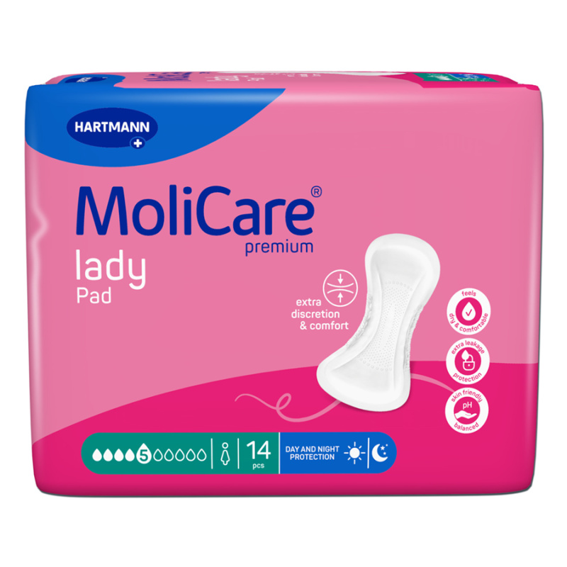 VLOŽKY ABSORPČNÍ MOLICARE LADY 5 KAPEK 1045ML,14KS