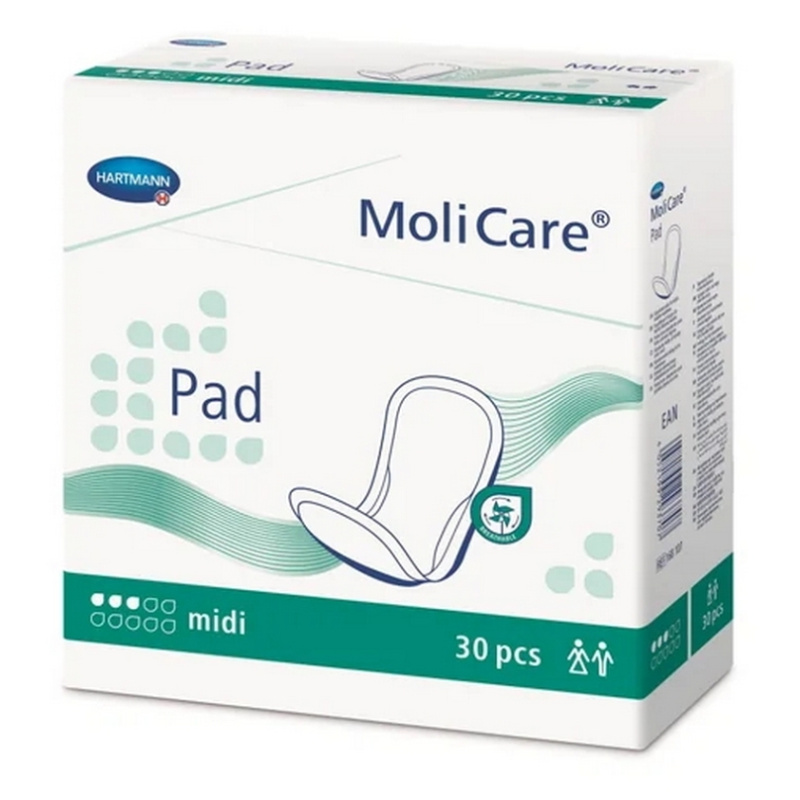 VLOŽKY ABSORPČNÍ MOLICARE PAD 3 KAPKY MIDI 481ML,30KS