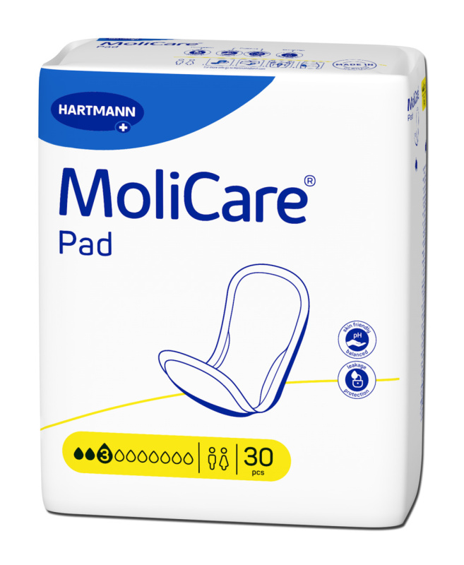 VLOŽKY ABSORPČNÍ MOLICARE PAD 3 KAPKY MIDI 481ML,30KS