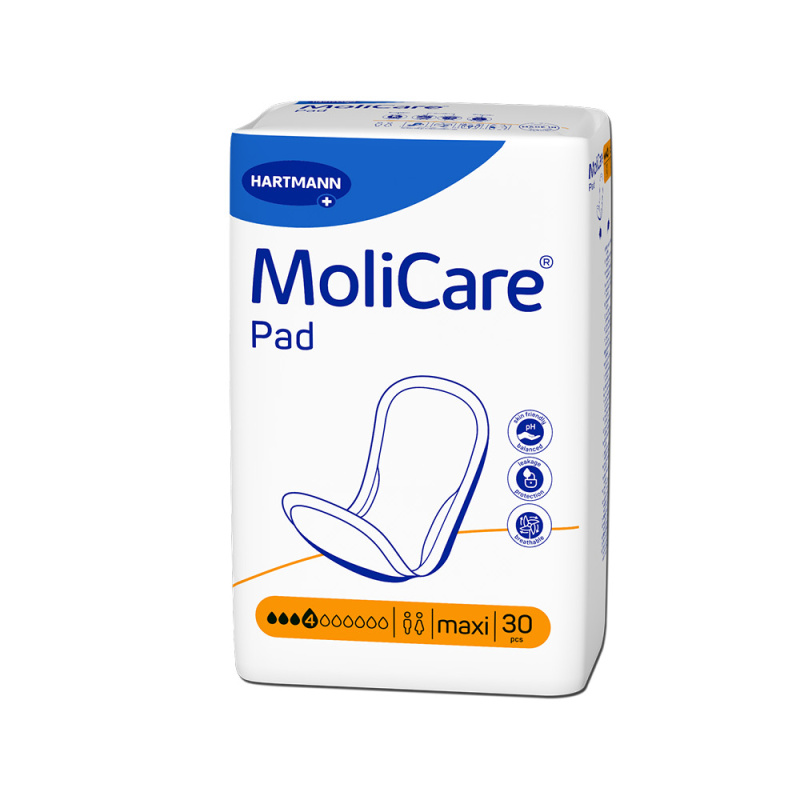 VLOŽKY ABSORPČNÍ MOLICARE PAD 4 KAPKY MAXI 865ML,30KS