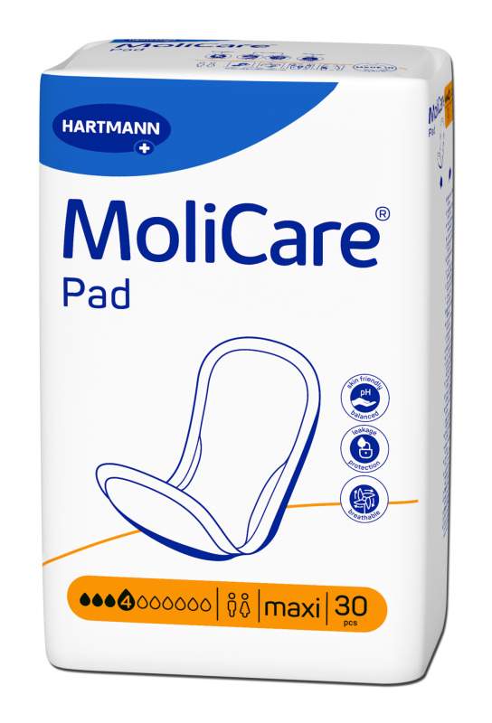VLOŽKY ABSORPČNÍ MOLICARE PAD 4 KAPKY MAXI 865ML,30KS