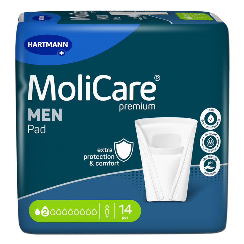 VLOŽKY ABSORPČNÍ MOLICARE MEN 2 KAPKY 330ML,14KS