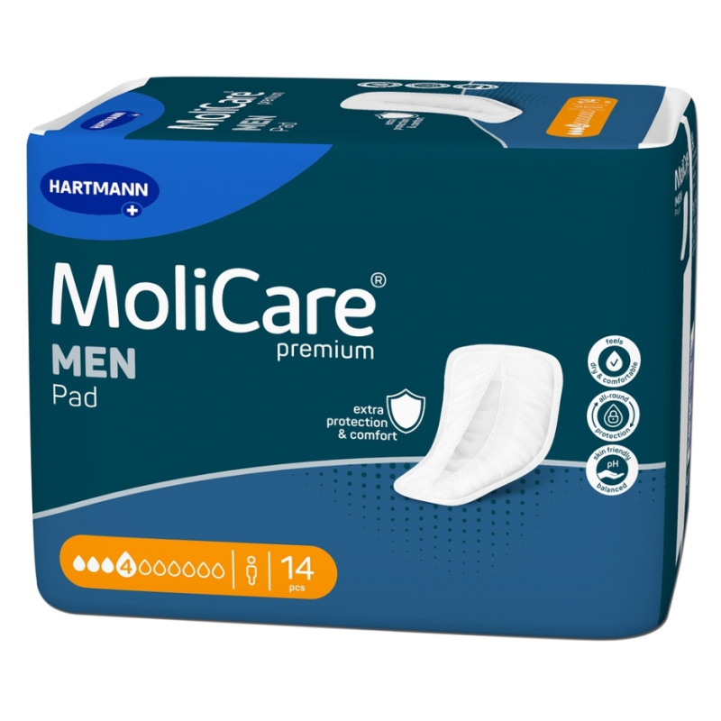 VLOŽKY ABSORPČNÍ MOLICARE MEN 4 KAPKY 546ML,14KS