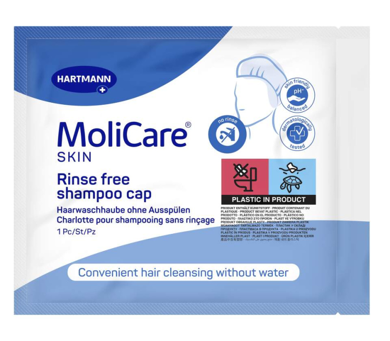 MoliCare Skin Čepice na mytí vlasů bez oplachu 1 ks