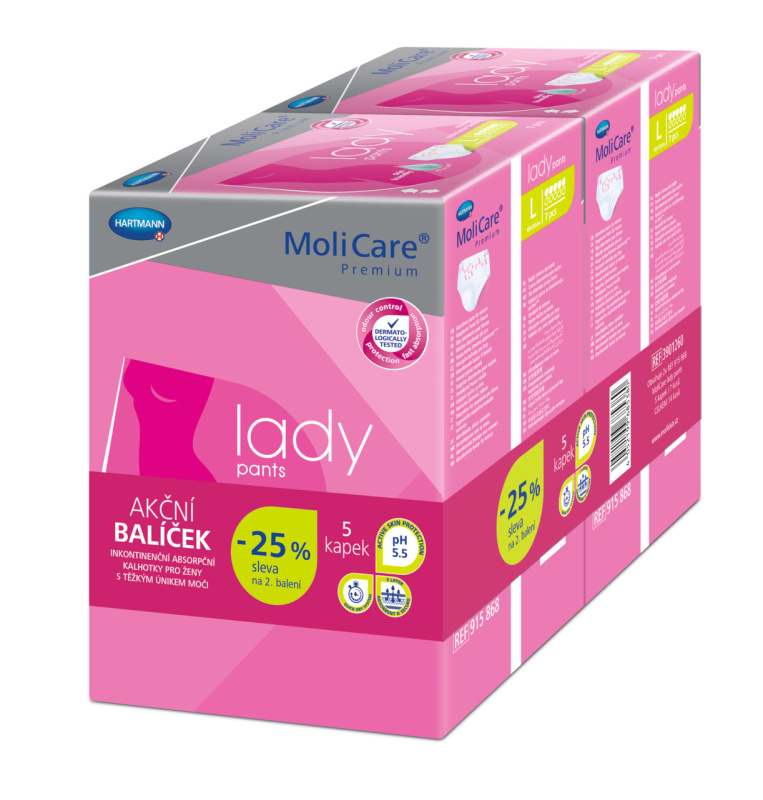 MoliCare Lady Pants inkonti.5 kap.L duopack 2x7ks