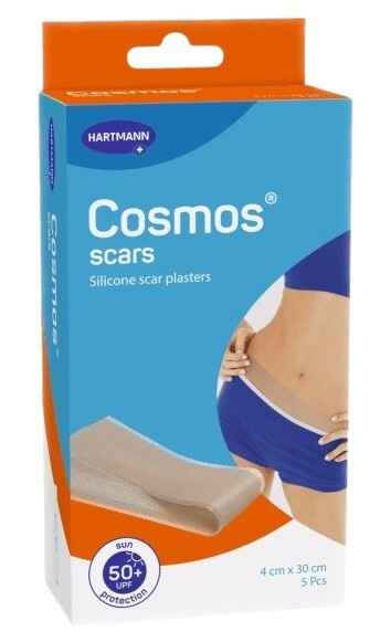 COSMOS Scars silikonová náplast na jizvy s UPF50+ 4 x 30 cm 5 kusů