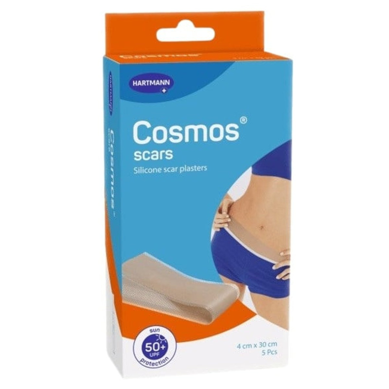 COSMOS Scars silikonová náplast na jizvy s UPF50+ 4 x 30 cm 5 kusů