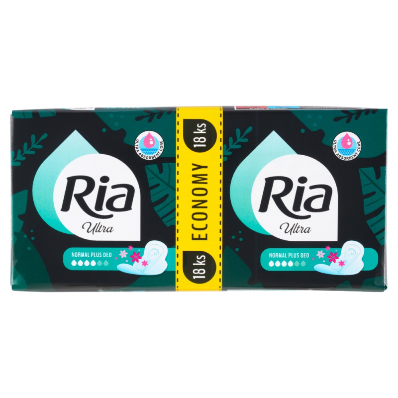 Ria Ultra Normal Plus Deo Economy pack menstruační vložky 18 ks