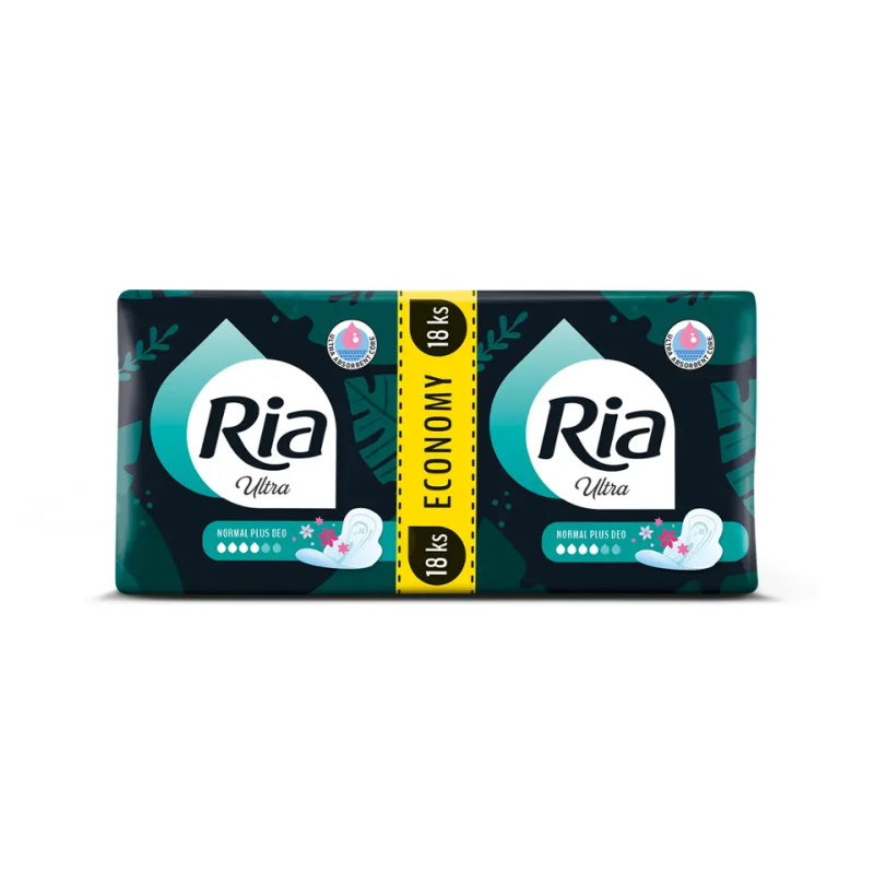 Ria Ultra Normal Plus Deo Economy pack menstruační vložky 18 ks