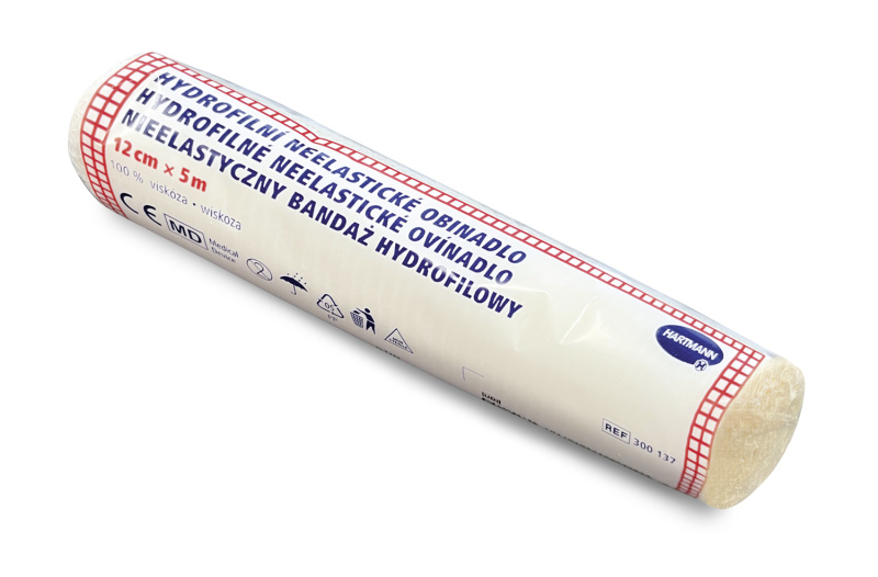 Hydrofilní neelastické obinadlo 12cm x 5m P1