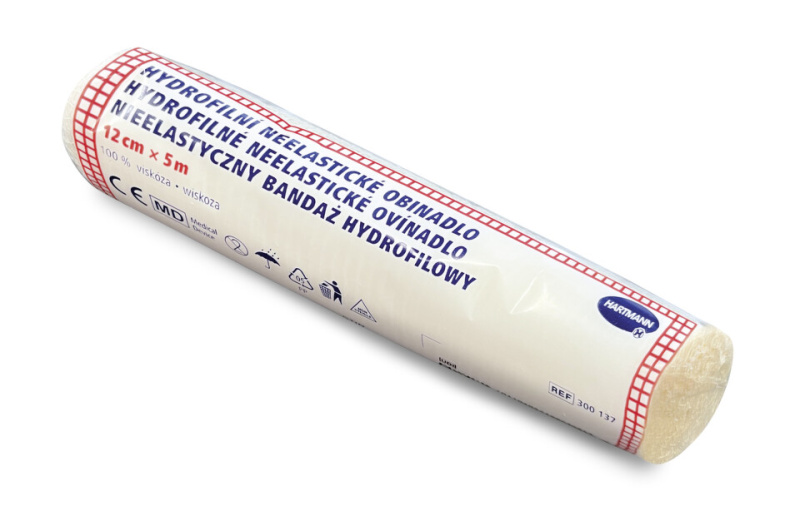 Hydrofilní neelastické obinadlo 12cm x 5m P1