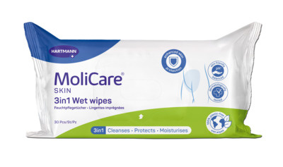 MOLICARE Skin Vlhčené ubrousky 3 v 1 30 kusů