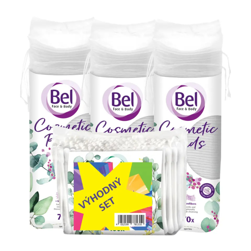 Bel Face & Body Cosmetic Pads + Cotton Buds výhodné balení