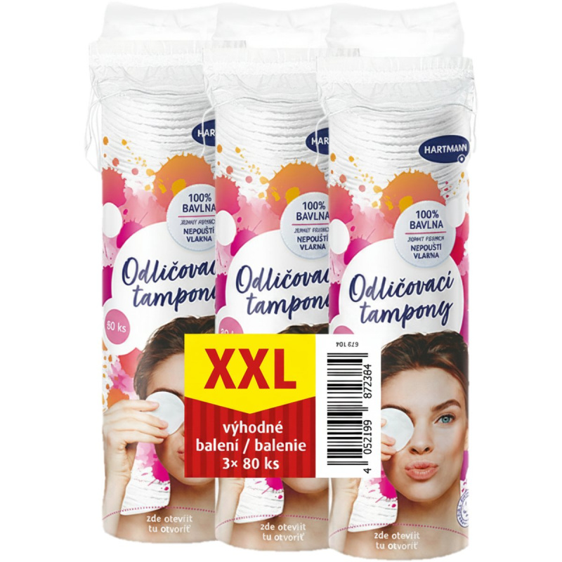 Hartmann Odličovací tampony XXL 3×80 ks