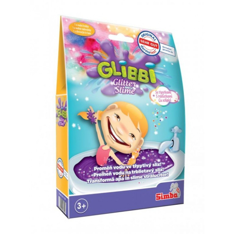 Glibbi Glitter Slime sliz fialový třpytivý