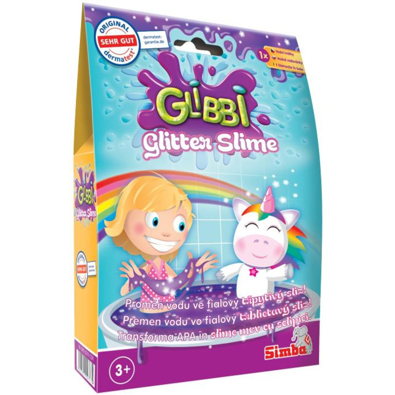 Simba Glibbi Glitter Slime fialový sliz do vody třpytivý